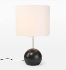White contemporary table lamp with shade impart a look of purity into your lighting impart a look of purity into your lighting scheme with the searcy table lamp. Stand Drum Shade Table Lamp Rejuvenation