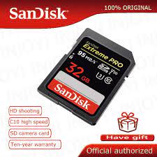 Is this compatible with the original blackmagic pocket cinema camera? Sandisk Extreme Pro Sd Card 32gb 64gb 128gb Sdhc Sdxc Uhs I Class 10 95mb S V30 Memory Card Carte Sd For Digital Camera Extreme Pro Sd Sandisk Extreme Pro Sdsd Card 32gb Aliexpress
