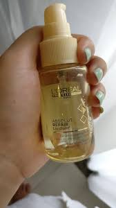 Once the hair is shampooed and is towel dried, i only take one pump worth of the serum in my palm, rub my hands once the hair is dry and i brush it, my hair looks smooth, silky and glossy. L Oreal Professional Paris Absolut Repair Lipidium Serum Review Talks Infinite Lipi J