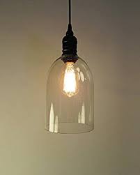 Parrot Uncle 1 Light Vintage Industrial Edison Hanging Pendant Lights Clear Glass Shade Vintage Pendant Lighting Rustic Pendant Lighting Rustic Lamp Shades