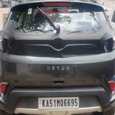 Tata NEXON. white Bidding, Wrapped Black