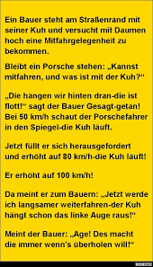Ein Bauer Steht Am Strassenrand Mit Seiner Kuh Lustige Bilder Spruche Witze Echt Lustig Lange Witze Lustig Witze