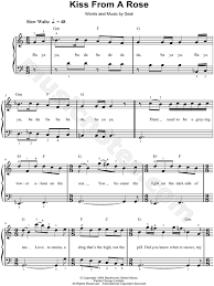 Seal Kiss From A Rose Sheet Music Easy Piano Download Print Sheet Music Easy Piano Download Sheet Music