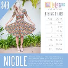Lularoe Nicole Sizing Chart With Price Lularoe Sizing