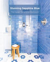 Modern bathroom tiles designs in india: Polished Stunning Sapphire Blue Tile Design Mercury Mosaics