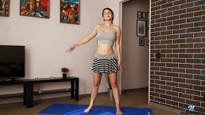 Solo masturbation during yoga by topmodel teen alice