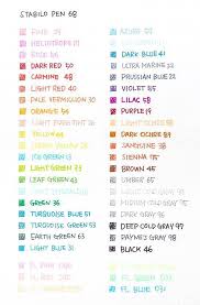 Stabilo Pen 68 Marker 46 Colors Stationery 1mm Drawing Coloring Sketch Organization Bullet Journal Dot Grid Journal Stationery