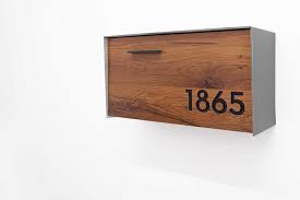A wide variety of modern mailbox options are available to you, such as material, style, and commercial buyer. Amazon Com Modern Mailbox With Aluminium Red Oak Face Metallic Gray Aluminum Body And Black Acrylic Custom Mailbox Wall Mounted Mailbox Type 3 Handmade