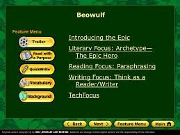 Beowulf Introducing The Epic Literary Focus Archetype The