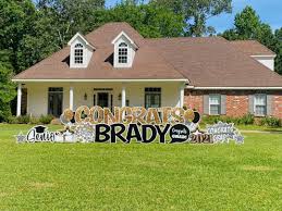 Thin large event letters are an affordable option for large temporary signs. Graduation Yard Sign Rentals Sign Dreamers