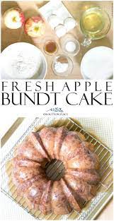 Made With Finely Chopped Fresh Apples This Apple Bundt Cake Recipe Is Sure To Please Everyone I Apple Bundt Cake Apple Bundt Cake Recipes Bundt Cakes Recipes