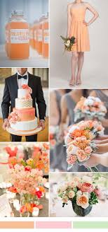 Peach Orange Wedding Decoraiton Ideas And Short Bridesmaid Dress Style Orange Wedding Colors Orange Wedding Themes Fall Wedding Colors