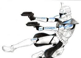 Step 2 you'll then want to fill in his mask, blaster and armor details. Image Result For Star Wars Captain Rex Drawings Star Wars Captain Star Wars Design Star Wars Art