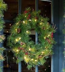 Wreath takes 3 d batteries, not included. Indoor Outdoor Blue Ridge Wreath With Battery Operated Dual Function Lights Plowhearth