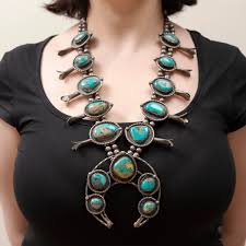 Collier Fleur de Courge Turquoise