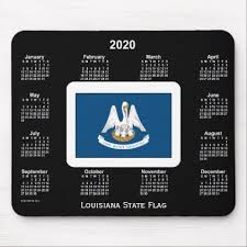 2020 Louisiana State Flag Calendar By Janz Mouse Pad Zazzle Com Louisiana State State Flags Custom Calendar