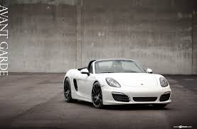 White On Black Custom Convertible Porsche Boxster Boasts Avant Garde Wheels Porsche Boxster Boxster Porsche Cars