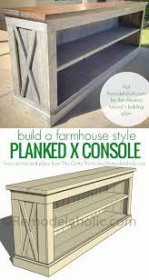 Remodelaholic Build A Farmhouse Style Tv Console Sideboard Dining Room Sideboard Diy Furniture Furniture Diy