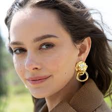 Buy lion door knocker earrings Hot Sale Van Cleef Arpels Lion Head Diamond  Door Knocker Earrings eric