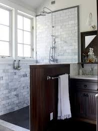 Slate wall and floor mosaic tile (0.938 sq. Bathroom Design Ideas Half Wall Interiorholic Com