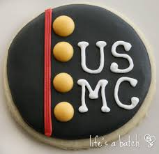 Usmc Cookie Patriotic Cookies Marine Cake Military Cake