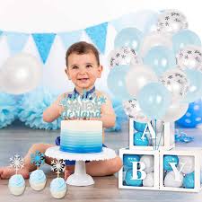 Country living editors select each product featured. Winter Onederland Birthday Decorations Boy Blue And Sliver Wonderland Snowflake 1st Birthday Party Supplies With Snowflake Photo Banner Winter Onederland Banner Cake Topper For Frozen Party Decoration Amazon Co Uk Toys Games