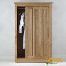 P 90 cm x l 55 cm x t 200 cm. Almari Pakaian 2 Pintu Sliding Natural Simple Adalah Lemari Pakaian Kayu Jati Murah Yang Mengusung Desain Lemari Pakaian Lemari Pakaian Minimalis Pakaian Mewah