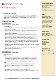 Billing analyst job description (jd). Billing Analyst Resume Samples Qwikresume