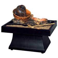 2.4 h x 7.6 w x 7.6 d ( 3.5w/6led with 2000mah battery) it is solar powered and no electricity input required. Urn Pour Zen Battery Operated 3 3 4 High Tabletop Fountain G2586 Lamps Plus Tabletop Fountain Desktop Water Fountain Indoor Fountains