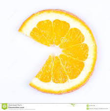 Slice Of Orange Fruit Pie Chart Stock Photo Image Of