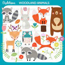 Woodland Animal Clipart Cute Forest Animals By Clipartisan Tpt