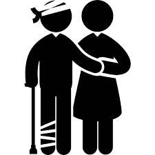 Injured Person With Assistant Free Vector Icons Designed By Freepik Free Icons Vector Icon Design Icon