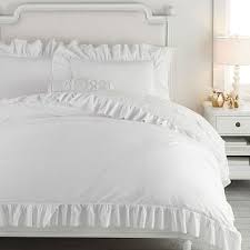 White duvet cover twin xl. Washed Cotton Ruffle Organic Girls Duvet Cover Pottery Barn Teen