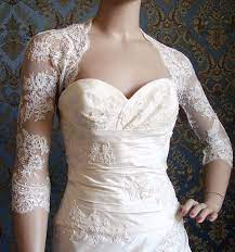 Long Sleeve Italian Lace Bridal Bolero Jacket Shrug By Iheartbride Adonis Elysia 269 00 Via Etsy Fall Bridesmaid Dresses Bridal Bolero Bridal Jacket Lace