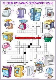 The page create a simple crossword puzzle, but you can make it as difficult as you like. Kitchen Appliances Esl Crossword Puzzle Worksheet For Kids