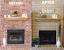 Modern Red Brick Fireplace