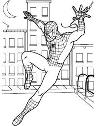 Disegni Da Colorare Di Spiderman Con Spider Man In Azione Da