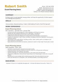 Asset management internship in china. Event Planning Intern Resume Samples Qwikresume