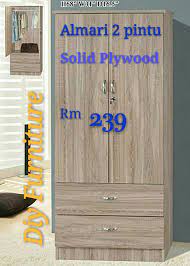 Ada promo setiap hari spesial lemari susun bermotif menarik yang memiliki beberapa pintu, lemari serbaguna ini. Almari Baju Kayu Warna Maple Diy Furniture Kuantan Facebook