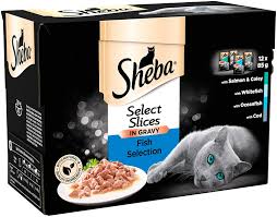 Sheba Select Slices In Gravy Fish Selection Wet Cat Food Pouches For Adult Cats 12 X 85 G Pack Amazon Co Uk Pet Supplies