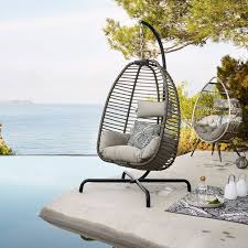 Hangesessel Mit Gestell Faltbar H 201cm Grau Grau Hanging Chair Furniture Decor