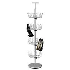 Details About New 24 Pair Metal Closet Shoe Tree Organizer Storage 4 Tier Rack Carousel Spin Revolving Shoe Rack Shoe Organizer Door Shoe Organizer