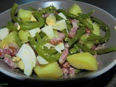 Salade De Pomme De Terre Aux Haricots Princesse Lardons Et Oeufs Recette Salade Pomme De Terre Salade Pomme Haricot Princesse