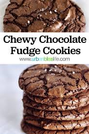 Chewy Chocolate Fudge Cookies Recipe Chocolate Fudge Cookies Chocolate Cookie Recipes Fudge Cookies
