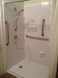 Roll In Shower Grab Bars In Bathroom Shower Grab Bar Shower Remodel
