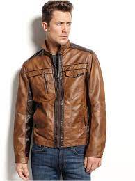 129 Inc International Concepts Jones Faux Leather Jacket Leather Jacket Brown Leather Bomber Jacket Faux Leather Jackets