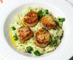 Turn heat to low, and simmer, uncovered for about 3 minutes. Seared Scallops Cauliflower Risotto Seafood Recipes Cauliflower Risotto Scallop Recipes