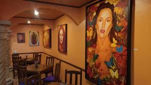 These unique dining tables, chairs and buffets are hand painted with a color washed look that reveals streaks of the woods natural color under the overlying paint. Blog Capturing The Sabores In Your Mexican Restaurant Design Mexican Restaurant Interior Design Ideas