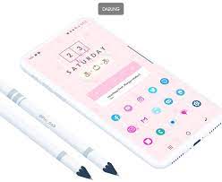 Sweet Pink Nova Launcher Bizarre Books Homescreen