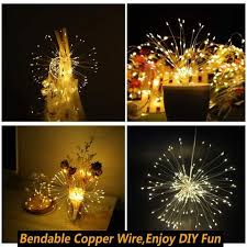 Led Starburst Lights With Remote 8 Modes Waterproof In 2020 Starburst Light Lights Candle Decor